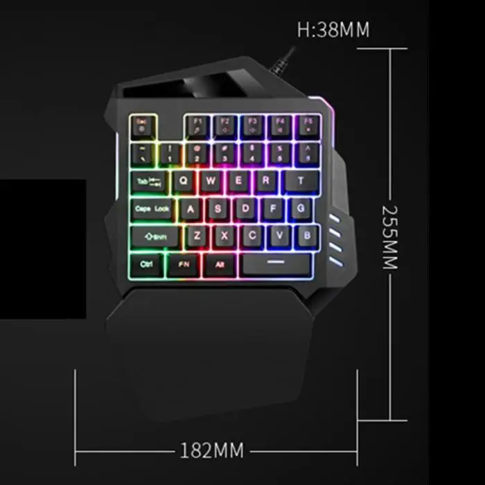 Проводная Механическая мини-игровая клавиатура с одной рукой для видеоигр S288