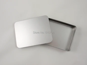 

Free Shipping+Wholesale big size plain silver tin box,rectangle tea candy business card usb storage box case,160pcs/lot