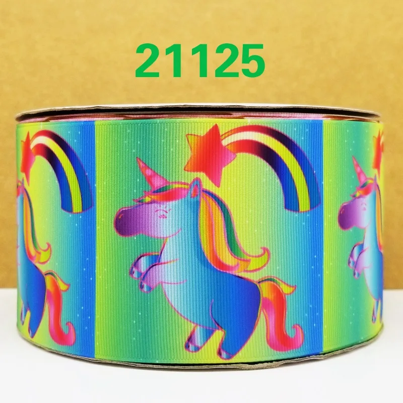 50 ярдов мультфильм напечатанный grosgrain ленты 21128 - Цвет: 21125
