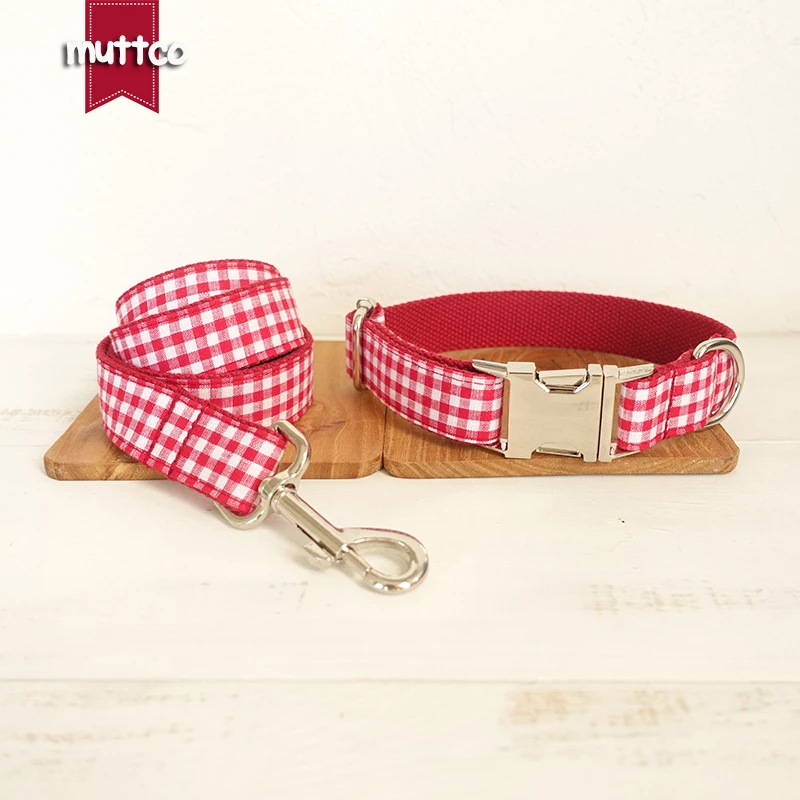 50pcs/lot MUTTCO wholesale characteristic high quality collar THE RED