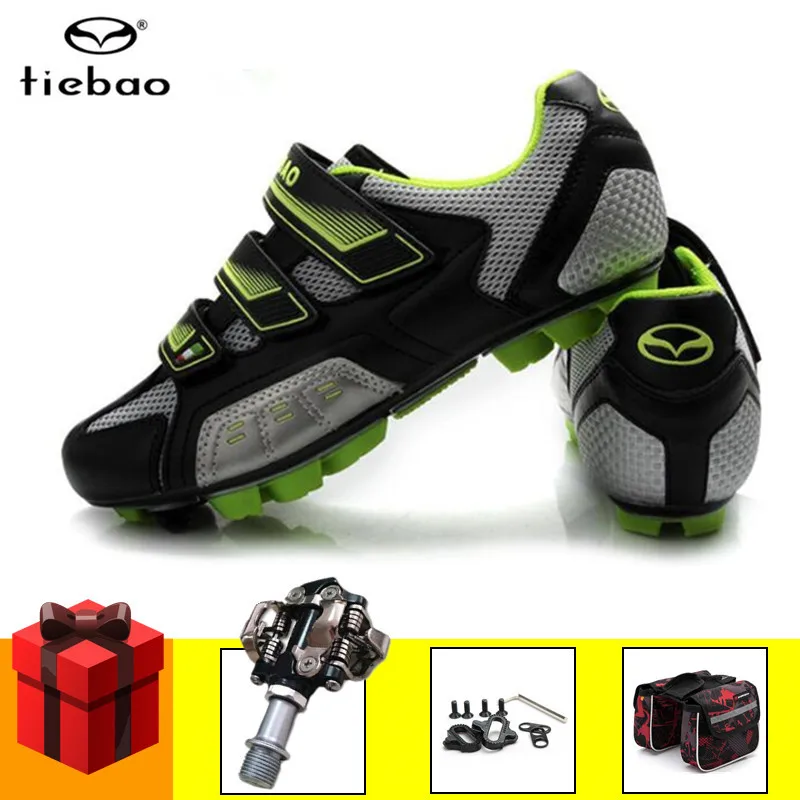 

Tiebao Cycling Shoes add SPD pedal set sapatilha ciclismo mtb Racing TPU Soles Mountain Bike Shoes Men Bicycle Sport Breathable