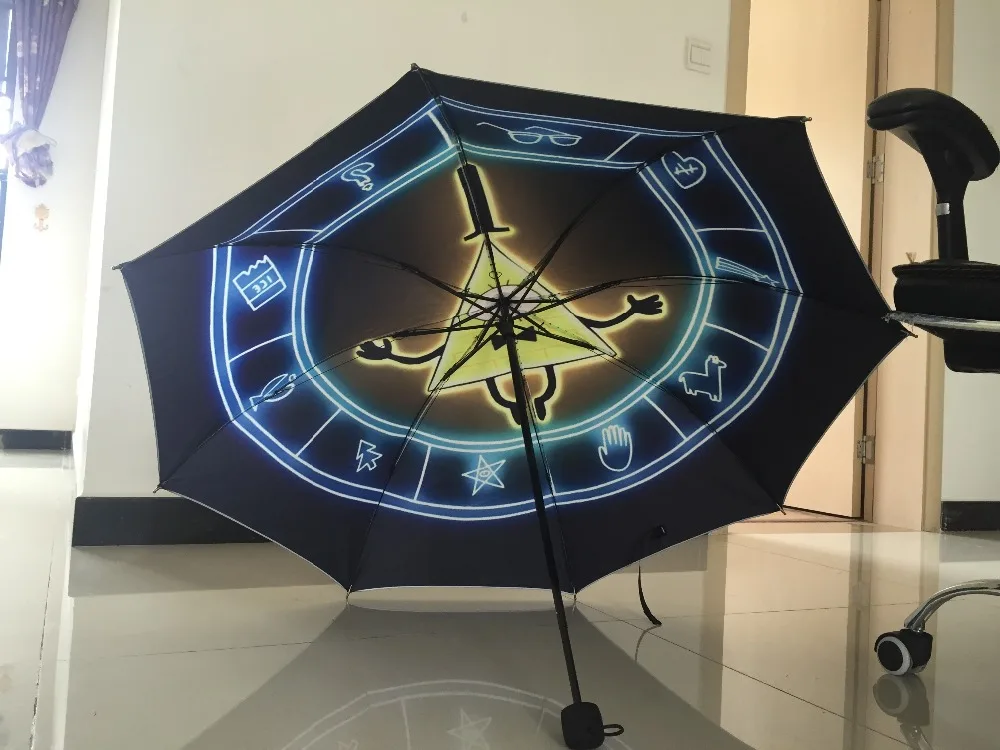 Новинка Ван Гог Картина маслом Искусство зонтик дизайн Гравити Фолз Билла Cipher высокое качество складной зонт