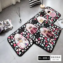 Многофункциональный мультфильм печатных бархатный коврик абсорбирующий коврик нескользящий коврик для прихожей коврик эркерное окно pad