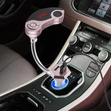 GT86 Wireless In-Car Bluetooth FM Transmitter Radio Adapter Car Kit with Display and USB Car Charger Free Microphone for iPhone