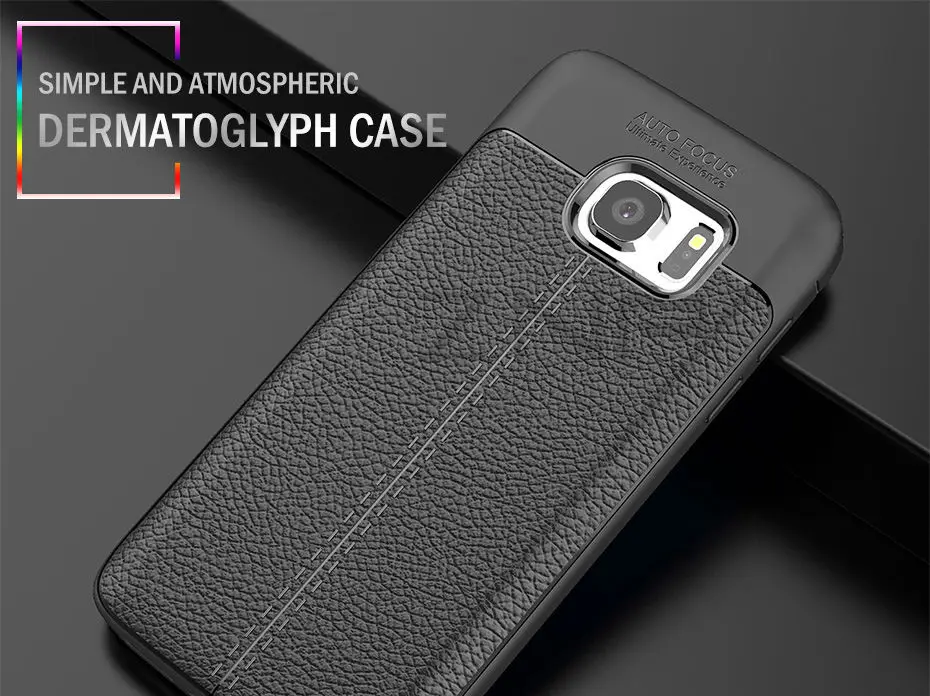 ZNP Роскошные Силиконовые Litchi кожаный чехол из углеродного волокна чехол для samsung Galaxy S6 S7 край A8 A3 A5 A7 J5 J7 чехол для телефона
