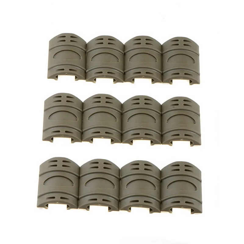 

12pcs Tactical Weaver Picatinny Rubber Handguard Quad Rail Covers Protect VEH30 T16 0.5