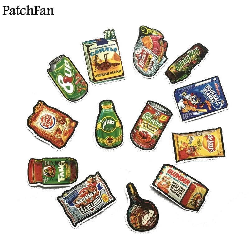 12 компл./лот Patchfan 50 шт./компл. креативная забавная упаковка еды Скрапбукинг Переводные картинки ноутбук домашняя Наклейка на стену значки A1742