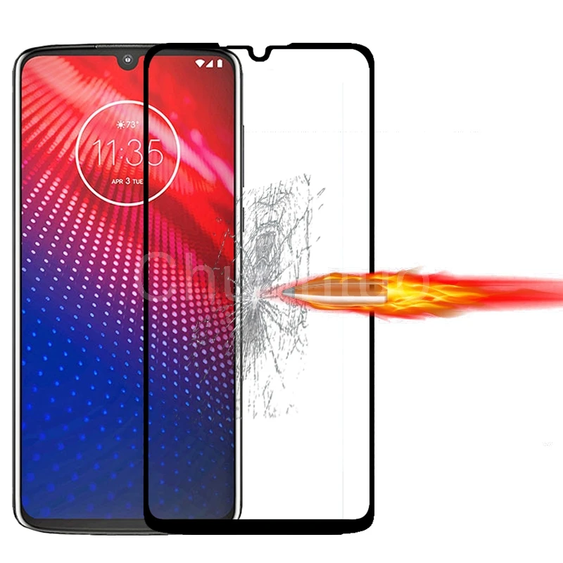 75 шт./лот 2.5D Премиум Закаленное стекло для Motorola Moto Z4 полное покрытие Защитная пленка для мотора Moto Z4