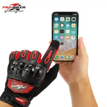 

2019 Summer New Breathable PRO-BIKER Motocross Riding Gloves Knight Locomotive Racing Gloves Full Finger Glove can touch screen
