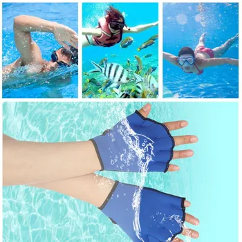

1 Pair Water Aerobics Jogger Swimming Surfing Diving Training Water Aerobics Resistance Gloves Swim Webbed Paddle