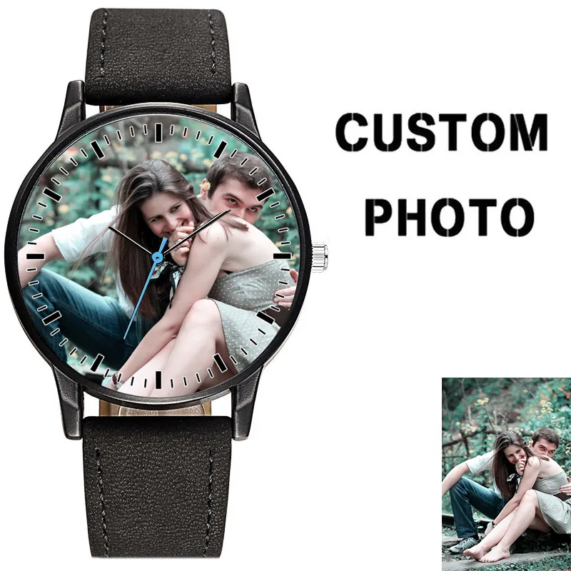 BSL996 пользовательские часы с логотипом фото часы с рисунком для мужчин индивидуальные подарочные часы персонализированные часы с фото Relogio Masculino - Цвет: logo on watch face