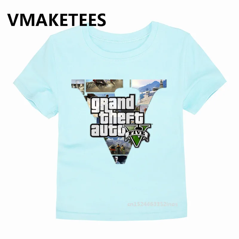 GTA Street Fight/длинная футболка с GTA, 5 лет летняя модная футболка для малышей Новая одежда с короткими рукавами для мальчиков и девочек HKP2180I