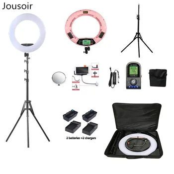 

FE-480II Yidoblo Bio-color Ring Lamp LED Lamp Photography Beauty salon nail Makeup selfie Lighting with stand+bag + battery CD50