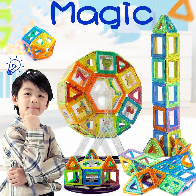 

New! Mini Magnet Game Magnetic Building Blocks Models & Building Toy Plastic Technic Bricks Children Learning & Educational Toys