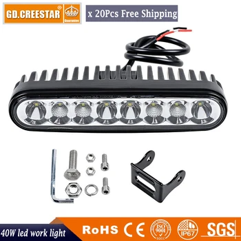 

40W LED Work Light Bar Combo 7'' DRL Car ATV 4WD Wagon Pickup Bus 4X4 Motorcycle Boat Camper AWD Truck Driving Headlight x20pcs