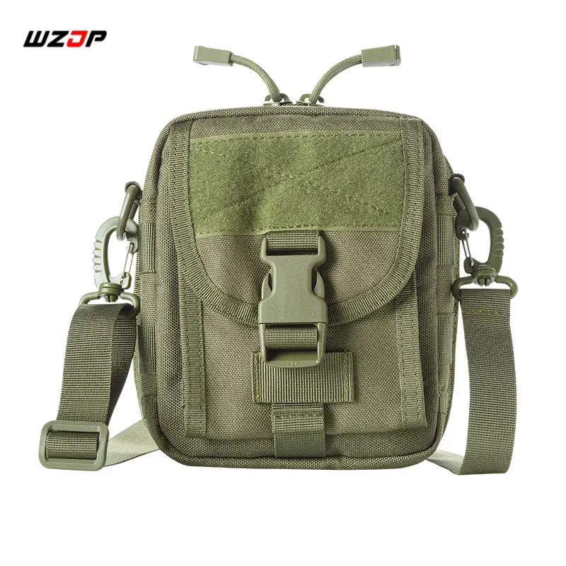 Green WZJP Универсальный Открытый Спортивный Тактический Чехол Molle поясные Nags водонепроницаемые чехлы для телефонов 1000D нейлоновый охотничий Чехол тактический Чехол - Цвет: Green