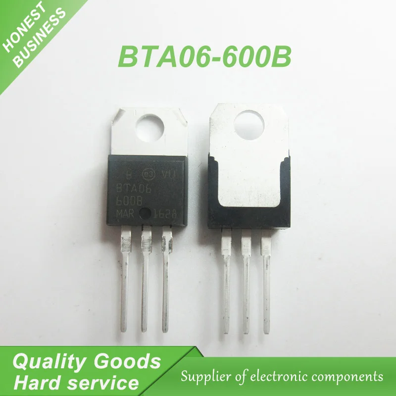5pcs free shipping BTA06 600B BTA06 BTA06 600 TO 220 Triacs 6 Amp 600 ...
