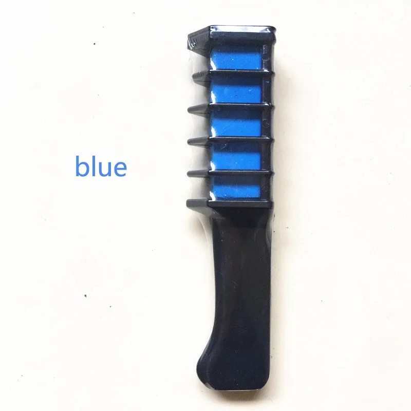 Профессиональный 6 цветов Мини одноразовый персональный салон использование Временная Краска для волос Расческа мелки инструмент для окрашивания волос - Цвет: blue