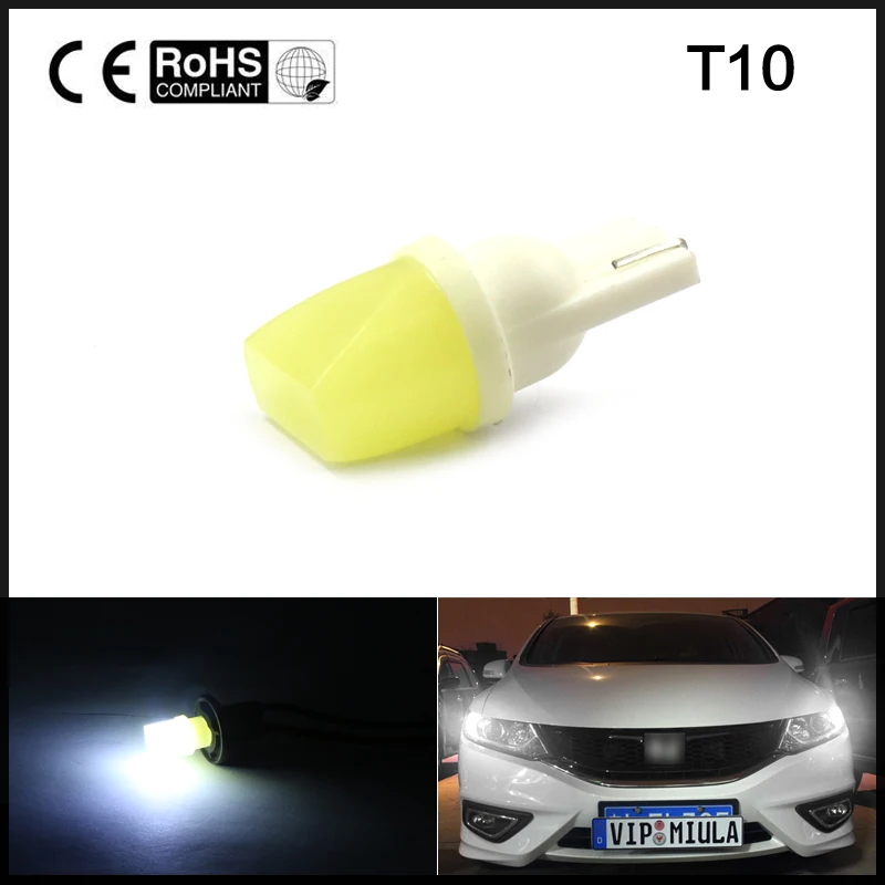 

1pcs T10 3d LED W5W White Lights Car Side direction plate light Door Map Festoon Lamp Bulbs DC 12V