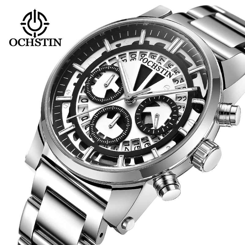 OCHSTIN для мужчин часы Топ Элитный бренд Военная Униформа Reloj Hombre сталь повседневные водостойкие спортивные повседневные наручные часы Montre Homme