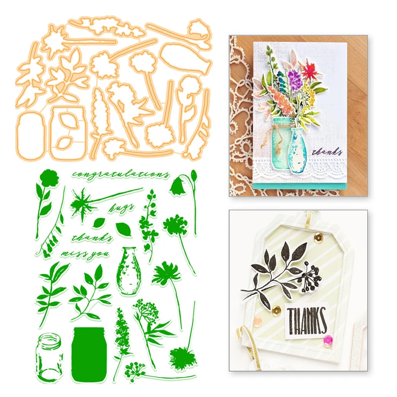 

YaMinSanNiO Flower Metal Cutting Dies and Stamps Planting Scrapbooking For Card Making Decorative Frame Album Stencils New 2019