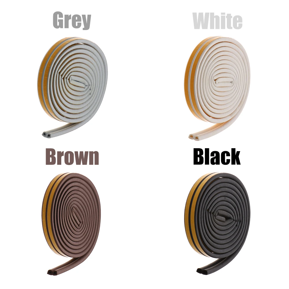 Door Seal Strip Sealing Strip Tape Window Seal Strip Sealing Tape Sealing Strip Door Weatherstripping Door Draft Stopper Soundproof Foam 5/10M Anti Collision Foam Draught Excluder Soundproof Self Adhesive Window Door Seal Strip Home Hardware