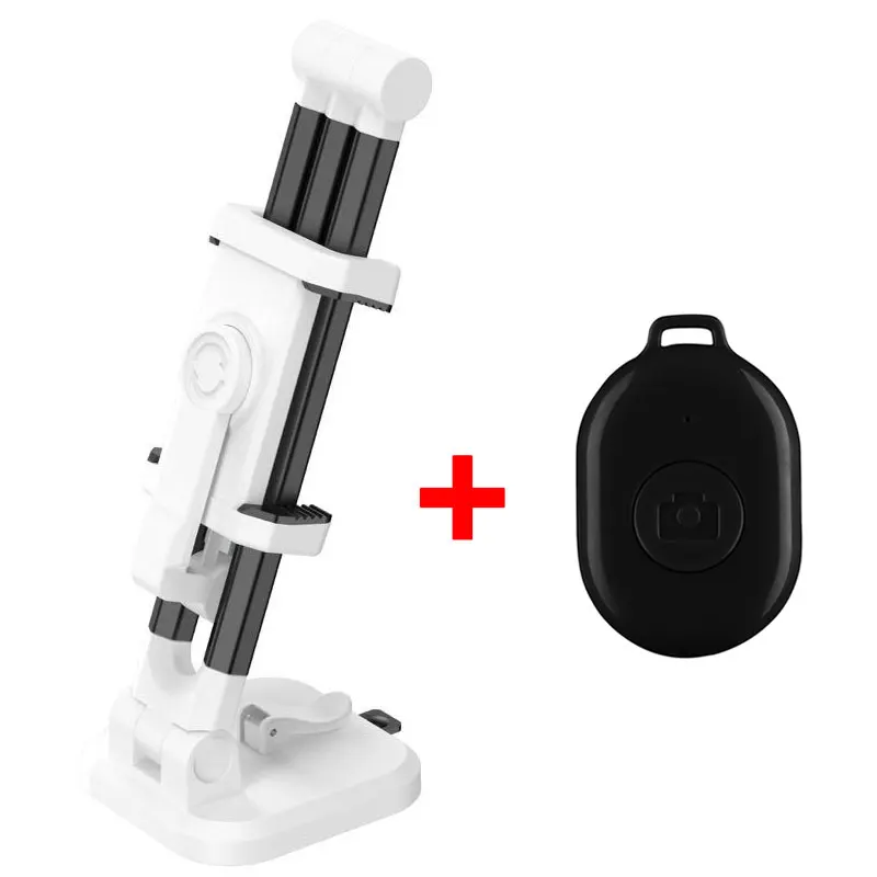 Live Mobile Phone Holder Stand With Bluetooth Remote For iPad iPhone Samsung Xiaomi Selfie Tablet Desk Support Car Phone Bracket - Цвет: Black holder remote