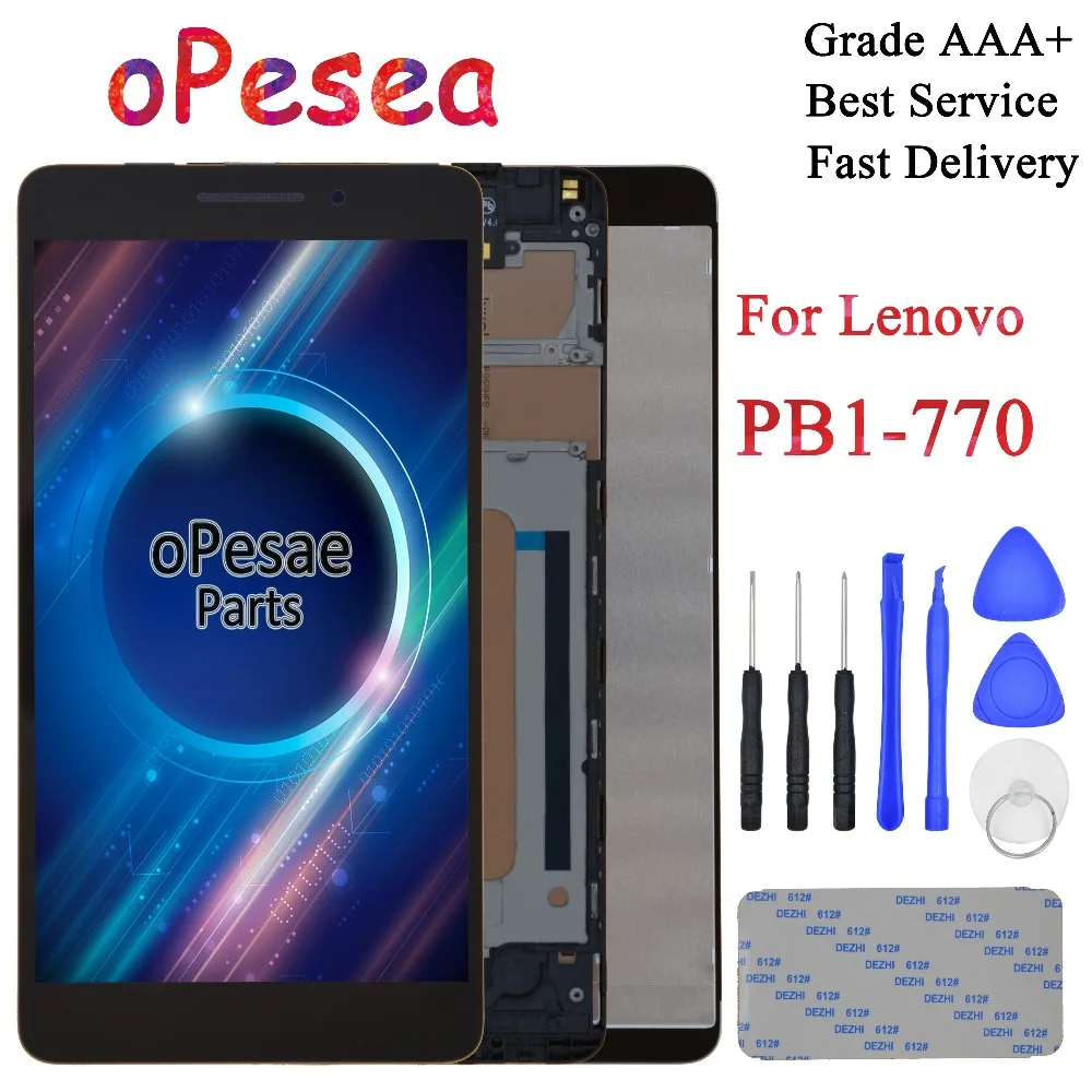 Opesea для lenovo Phab плюс PB1-770N PB1-770M PB1-770 полный ЖК-дисплей Дисплей Панель Сенсорный экран планшета Стекло в сборе с рамкой