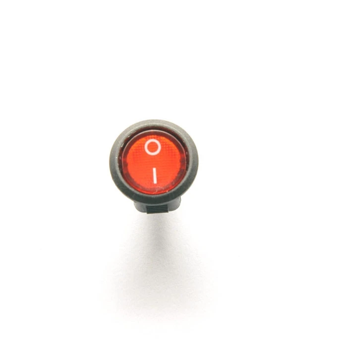 plastic push button caps 2Pin Round Button Rocker Switch Red 3A/250V 6A/125V light switch wireless