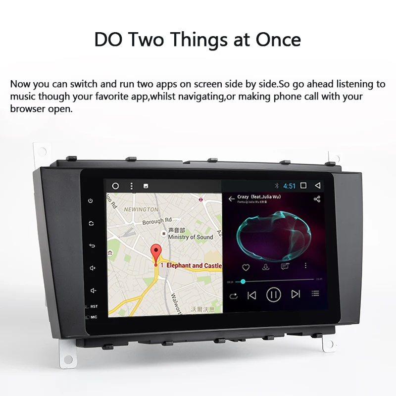 Flash Deal Android8.0 Car DVD Player For Mercedes Benz C Class W203 2004-2007 c200 C230 C240 C320 C350 CLK W209 2005 Sat Navi GPS Radio 3