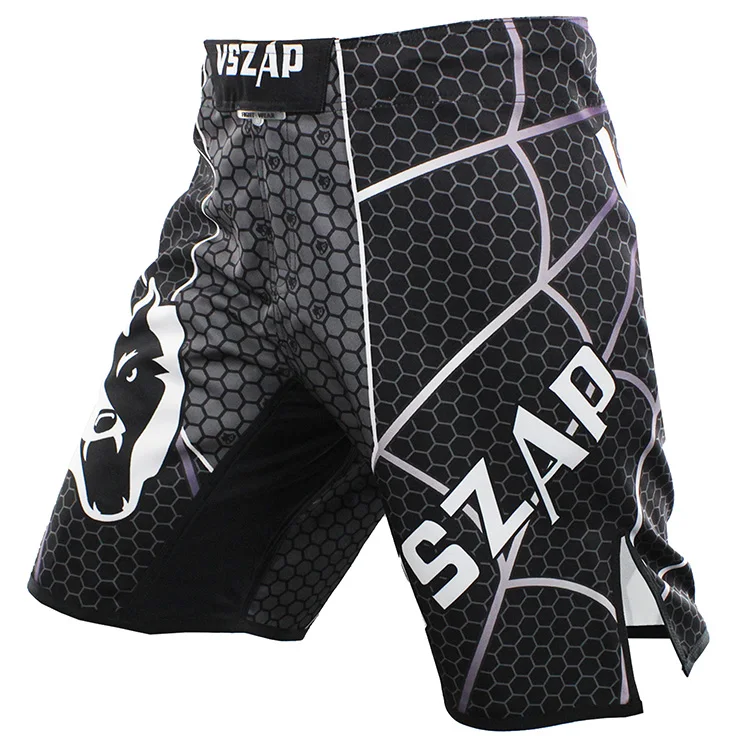 VSZAP паук BoxingTrunks Борьба шорты для единоборств ММА шорты для женщин для мужчин борьба фитнес тайский Крытый черный паутина сокращения