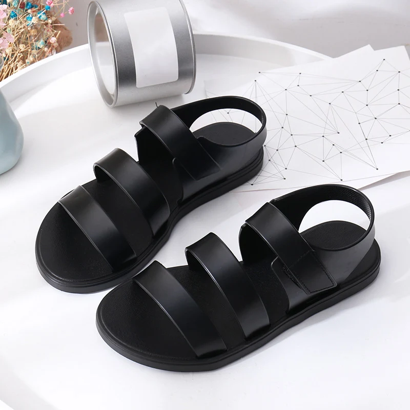 

Summer Women Sandals Hook & Loop For Girl Rome Open Toe Platform Comfortable Soft Jelly Sandals Female Casual Flat Beach Shoes