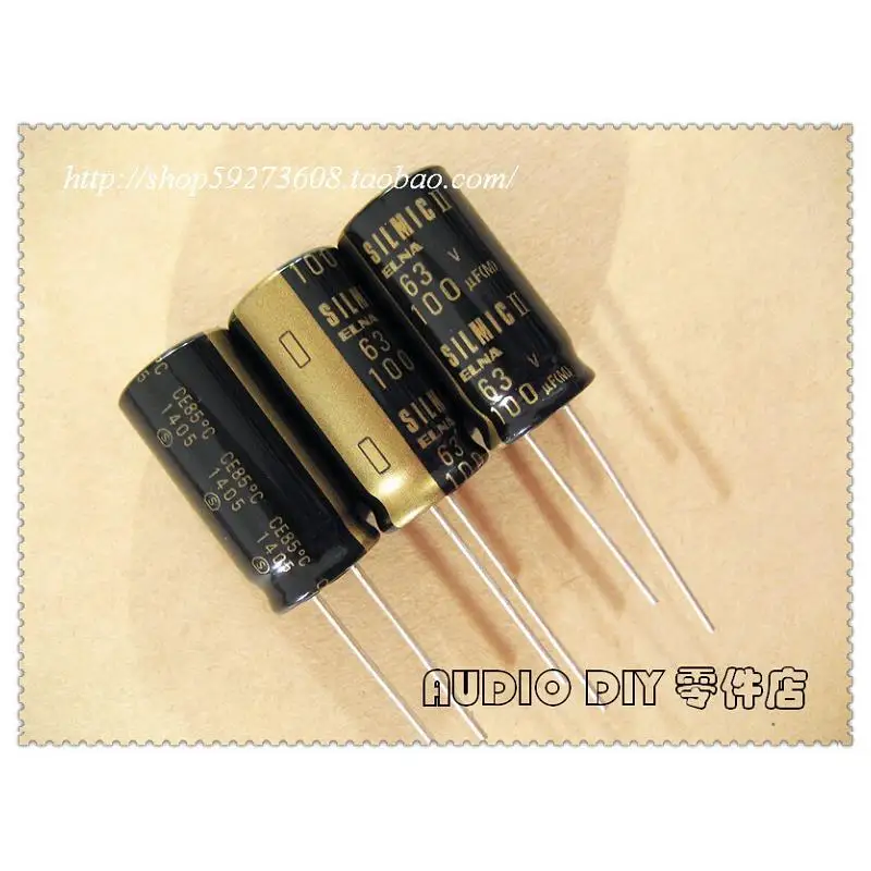 Free shipping.SILMIC II Generation 100uF / 63V Audio electrolytic