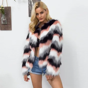 

LANSHIFEI Wholesale Factory Price Faux Fur Coat Plus Size Fluffy Jacket Fashion Fur Short Parka Winter Coat Women Soft Fur Coat