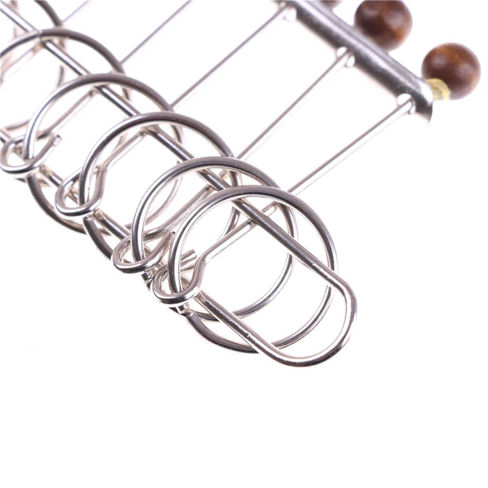 9 Linked Rings Kids Adults Intelligence Educational Toy 9 Rings Brainteaser Wire Game Metal Puzzle Toy Chinese Traditional