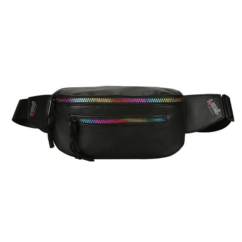 Black Waist Bag CCRXRQ, Женские поясные сумки, удобная поясная сумка, новинка, модный бренд, унисекс, Кожаная поясная сумка, Женская поясная сумка, черная, через плечо, нагрудная сумка - Цвет: Black Waist Bag