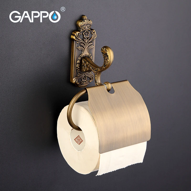 GAPPO 1 Набор настенное крепление крышка из нержавеющей стали держатель туалетной бумаги античный Цинк-сплав монтажный ролик аксессуары для ванной комнаты