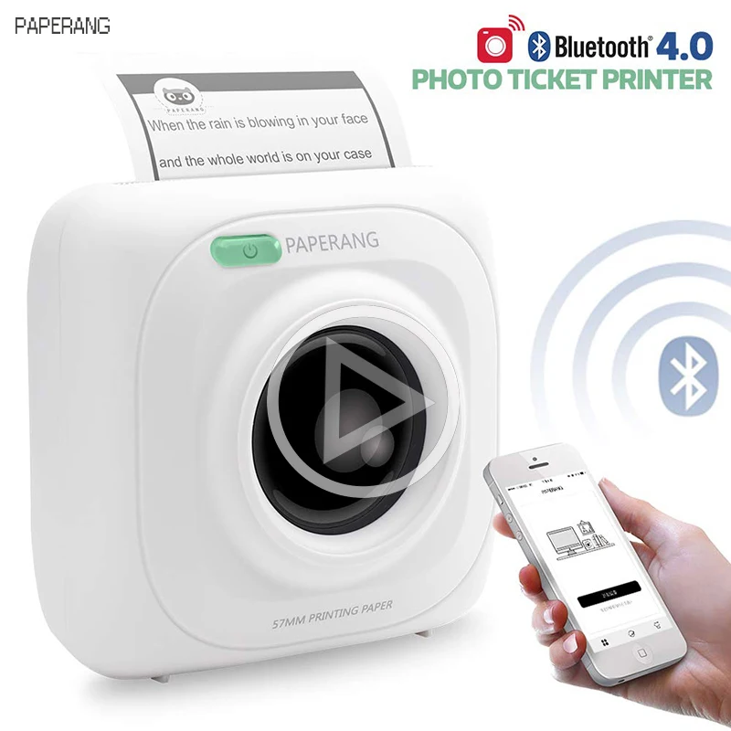 Скидка PAPERANG P1 портативный Bluetooth 4,0 принтер термальный фото телефон беспроводное соединение мини карманные принтеры для iOS Android Windows
