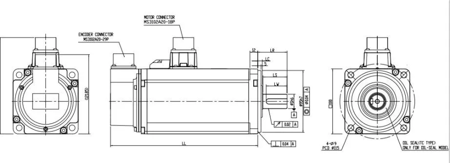 Delta серводвигатель переменного тока 220V 2KW 6.37NM 3000 об/мин ECMA-C11020SS со шпоночным пазом для промышленных ворот сальник тормоз