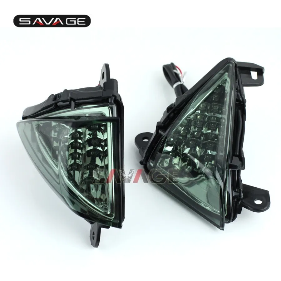 Для Kawasaki ZX-6R Ninja 09-13, ZX-10R 06-07, Z750/Z1000 07-09 мотоцикл спереди LED поворотов Световые индикаторы мигалка