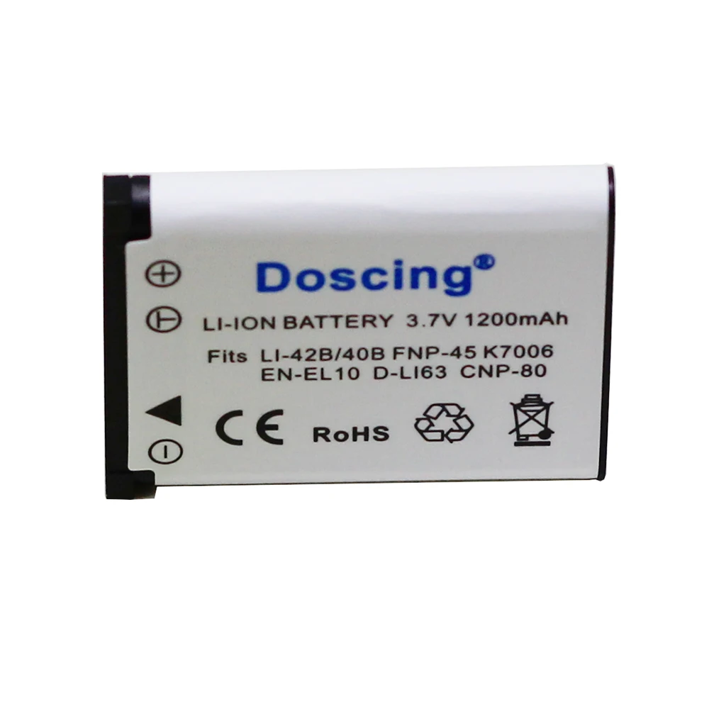 Doscing 1 шт. Φ Li 40B 42B Li40B Аккумулятор для камеры Olympus Pentax фотосессия Fuji NP80 CNP80