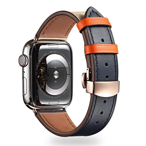 1 Ремешок с бабочкой для apple watch 5, 4 ремешка, 44 мм, 40 мм, 3 ремешка, 42 мм, 38 мм, ремешок из натуральной кожи для iwatch, браслет - Цвет ремешка: 1