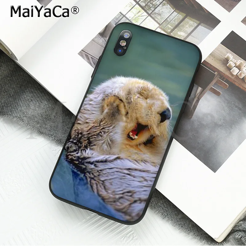 MaiYaCa животное выдра ТПУ силиконовый черный чехол для телефона для iphone 11 pro X XS MAX 66S 7 7plus 8 8Plus 5S SE XR