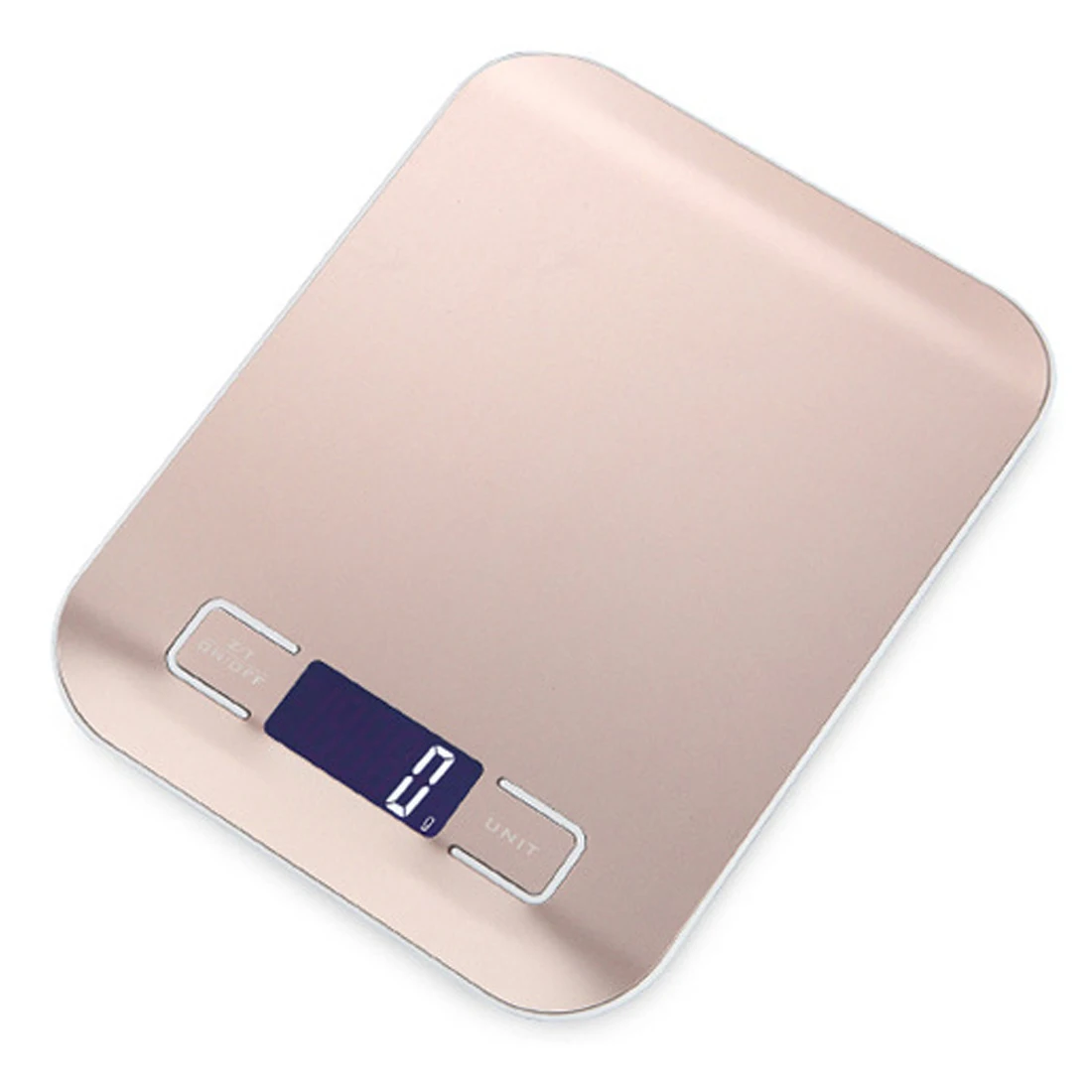 A rose gold 5kg Светодиодный цифровые весы 5 кг/10 стендовые кг устройство для снижения веса Еда диета Нержавеющая сталь весы для взвешивания - Цвет: A rose gold 5kg
