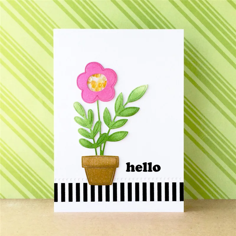 

Eastshape Potted Flower Dies Metal Cutting Dies Scrapbooking for Card Making Stencil Craft Die Cut Photo Album New Arrival 2019