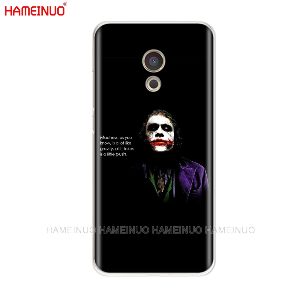 HAMEINUO Темный рыцарь Джокер крышка чехол для телефона для Meizu M6 M5 M5S M2 M3 M3S MX4 MX5 MX6 PRO 6 5 U10 U20 note plus