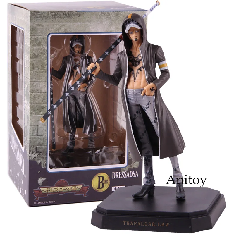 Law B with box Ichiban Kuji one piece Dressrosa Lucy Luffy Trafalgar Law фигурка ПВХ Коллекционная модель игрушки - Цвет: Law B with box