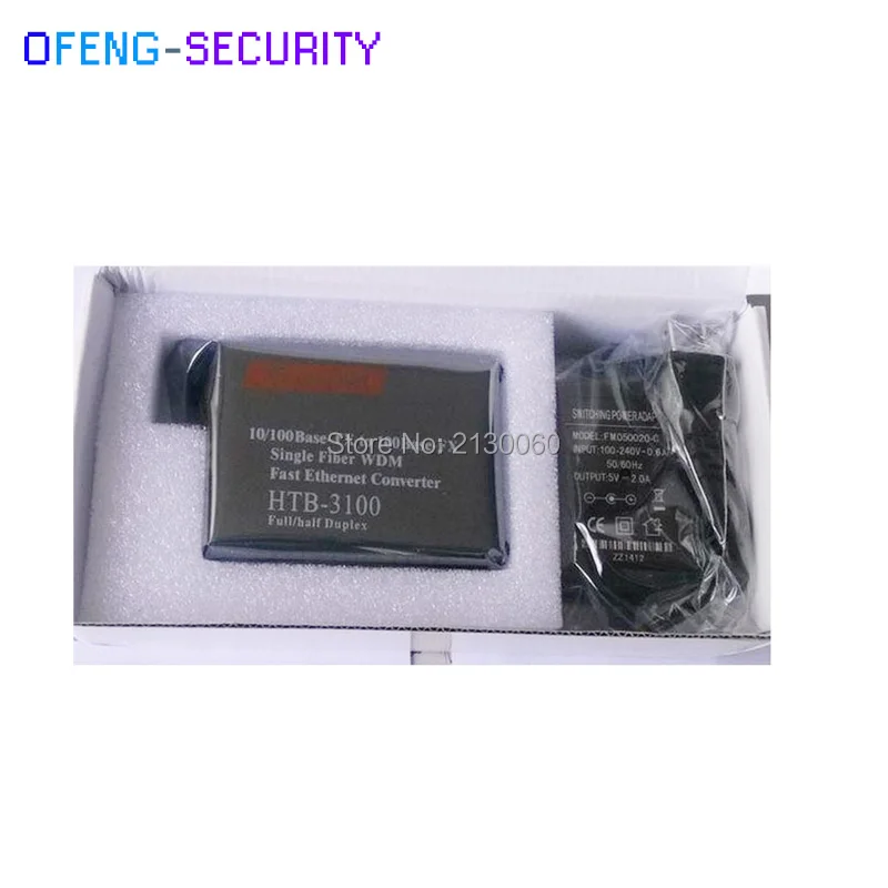 Эфирной сети HTB-3100AB оптоволоконный ethernet медиа-конвертер 1 пара одномодовое волокно SC 25 км 10/100 м