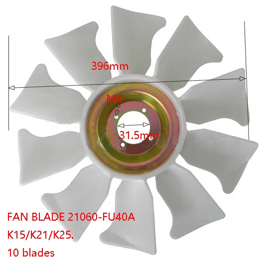 

fan blade 21060-FU40A use for NISSAN K15/K21/K25 forklift engine quality guarranty