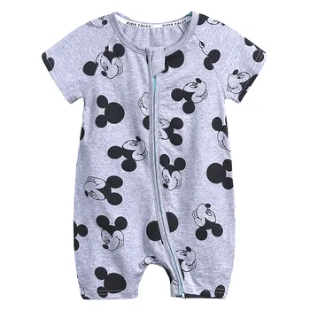 

Newborn Baby Rompers Cotton Toddler Girls Boys Clothing Set Summer Cartoon Mickey Toddler Clothes Unisex Infant Zipper Jumpsuits
